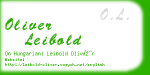 oliver leibold business card